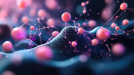 3d rendered illustration of a cells spheres traveling in the blood line anatomy system  