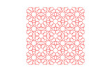 Stunning red geometric pattern for modern design projects, captivating Islamic art style with intricate shapes for backgrounds, textiles, and creative projects