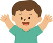 © Somi - 귀여운 남자아이 만세 일러스트, 활기찬 어린이 캐릭터 디자인