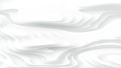 Wall Mural - white papercut topography relief vector background illustration for your design. contour maps topo c