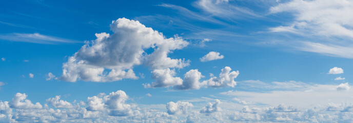 Wall Mural - Background with cloud. Gloomy sky with overcast clouds. Skyscape and cloudscape. Breathing freshly. Sky with clouds. Cloudy skyscape background. Cloudscape sky background. Cloud in the sky