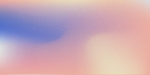 Wall Mural - beige light pink gradient background with dark grainy noise texture for wide banner, header, or post