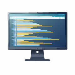 detailed computer code on a glowing dark mode monitor for modern programming visuals
