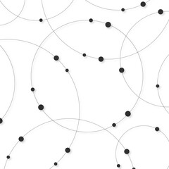 Wall Mural - seamless abstract background with circles and dots at their intersection.