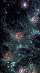 Wall Mural - Colorful Deep Space Nebula
