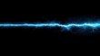 © Bahlil - Light blue electrical discharge, horizontal line