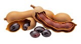 Isolated Tamarind with Seeds