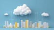 © timurlan999 - Cloud computing connecting buildings in smart city skyline