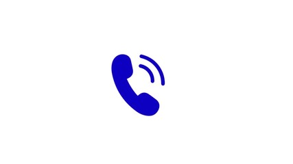Incoming call ring icon. Calling icon concept animation and radio wave background, call concept on smart mobile phone screen