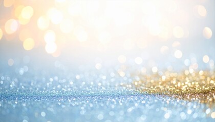 Wall Mural - abstract glitter silver, gold , blue lights background. de-focused