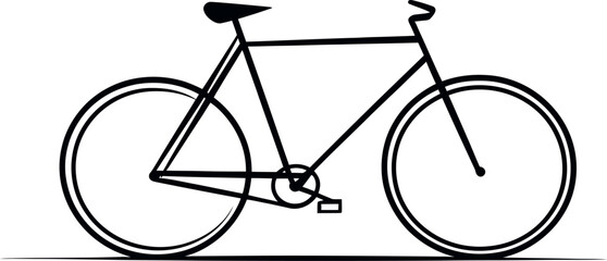 Modern minimalism design featuring a continuous one line drawing of a bike or bicycle
