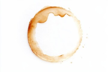 Wall Mural - rustic table with coffee ring mark and warm light shadow creating a cozy, inviting atmosphere