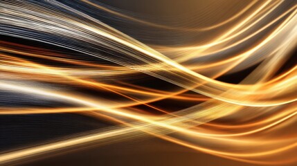 Wall Mural - abstract light trails weaving through a dark background, creating a dynamic and vibrant visual effec