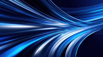 Wall Mural - abstract blue light trails creating a dynamic background with a sense of movement and energy