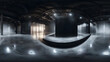 © Daniel - 360 Degree full panorama environment map of black minimalistic studio environment with bright lights and reflections 3d render illustration hdri hdr vr virtual reality