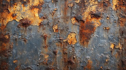 Wall Mural - Abstract rusty metallic texture with peeling paint, useful for loft style design, website design and printed materials.