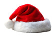 © Taslima - A single red santa claus hat with white trim and pompom, isolated on transparent background
