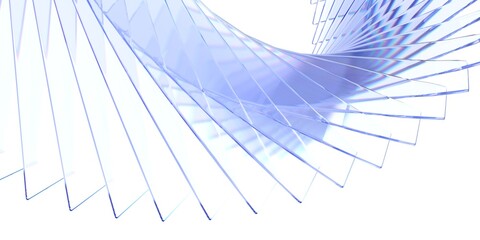 Wall Mural - abstract background design, futuristic glass shape, 3d render