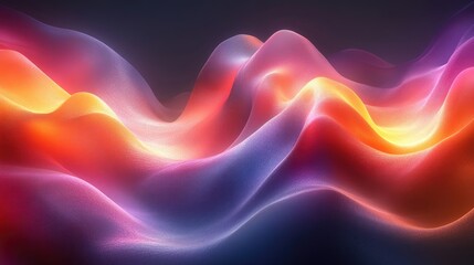 Wall Mural - Abstract Wavy Landscape with Vibrant Gradient: A Mesmerizing Visual Symphony.