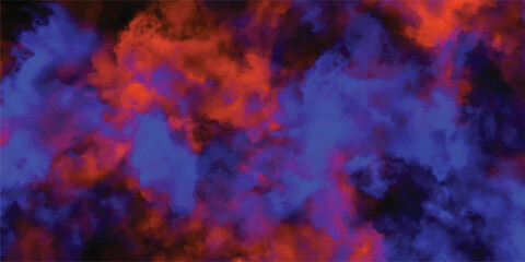 Wall Mural - Abstract watercolor cloudscape displaying swirling hues of blue red and purple blending seamlessly in a dynamic composition