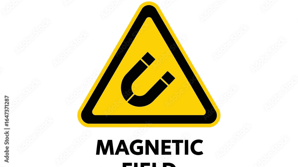 Magnetic Field Warning Sign Awareness of Electromagnetic Fields for ...
