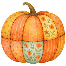 Patchwork Pumpkin Autumn Art Free Stock Photo - Public Domain Pictures