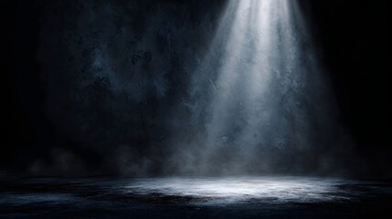 Wall Mural - minimal stage with dramatic spotlight shining from above