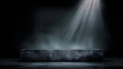 Wall Mural - minimalist product showcase with dramatic lighting