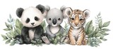 AKWARELOWE MALOWANKI: PANDA, KOALA I TYGRYS