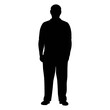 © black man - Full body silhouette of man standing person shadow figure human shape male outline dark form