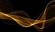 © Somad - Abstract golden wave design with dynamic flow and transparent layers effect