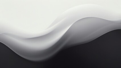Wall Mural - abstract grayscale wave design, elegant, smooth curves,flowing, dynamic, modern, artistic, backgroun