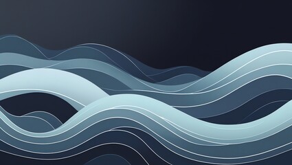Wall Mural - abstract ocean waves: serene blue hues