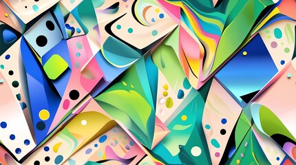 Wall Mural - abstract colorful geometric pattern