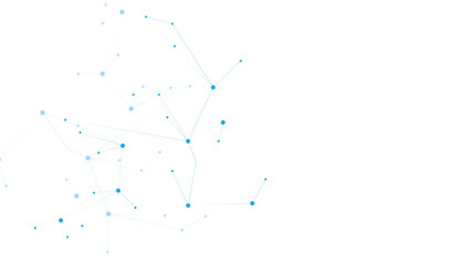 Wall Mural - blue white abstract polygon connection mesh digital technology futuristic communication high tech co