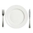 © Amzad - Minimalist Plate and Cutlery Isolated on Transparent Background
