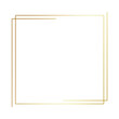 © Walaiporn Sangkeaw - Gold gradient thin line square frame element..