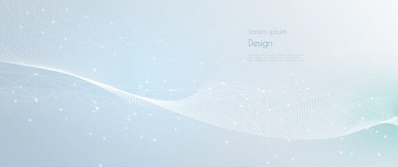 Wall Mural - vector network connection. abstract mesh, molecular plexus line and cyberspace. geometric line, dot 