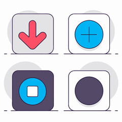 buttons for web vector