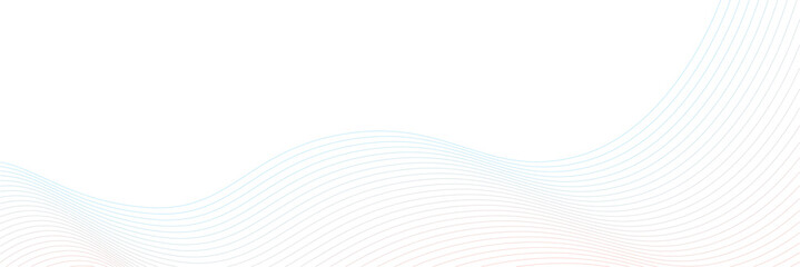 Wall Mural - Abstract background with colorful gradient wave lines on a white backdrop.