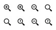 © Tm Studio - Magnifying glass icons with various symbols for search and filter