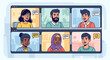 © SentiStock - Diverse team connecting via video call for vibrant remote collaboration and successful online meeting in modern virtual workspace with engaging communication