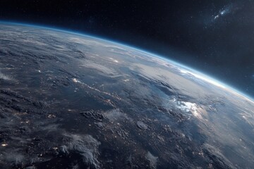 Wall Mural - exploring distant planets and galaxies in a realistic science fiction space environment with vivid d