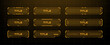 © hiten666 - Set of orange hud title frames. Gaming user interface elements for futuristic game display. Technology vector illustration for ui design concept.