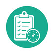 © SnapArtStock - Clipboard with checklist and clock icon representing time management and tasks