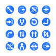 © Vector - Arrows Colored Outlines icons set