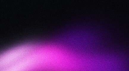 Wall Mural - glowing abstract grainy background, in purple pink white and black noise texture color gradient shap