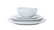 © Naeem - Elevate your dining experience with this elegant stack of modern white plates and a versatile bowl