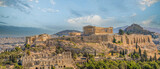 Scenic panorama of the Acropolis in Athens, Attica, Greece