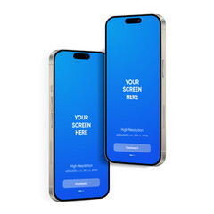 Poster - realistic smartphone mockup. mobile phone vector with isolated on white background. device front vie
